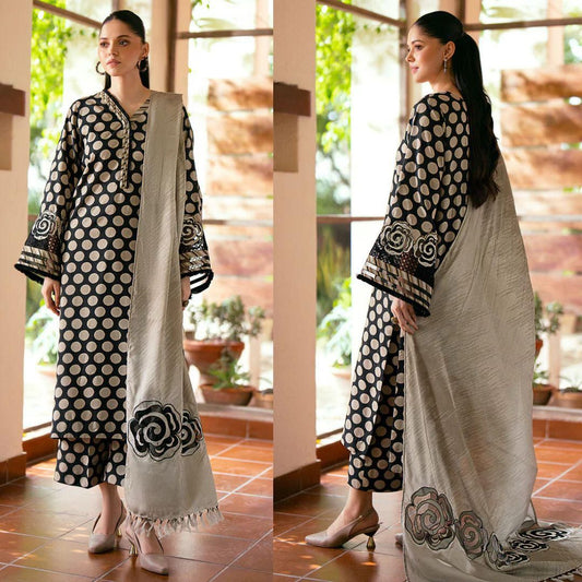 POLCA DOT 3PC PRINT EMB ARTICLE